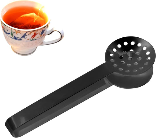 Tea Bag Squeezer Tongs, Stainless Steel Teabag Strainer Dispenser Gripper Picker Accessories for Tea Drinkers Gifts(Gold)