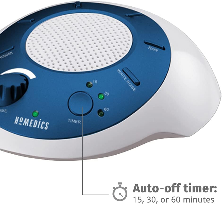 Homedics SoundSleep White Noise Sound Machine, Blue
