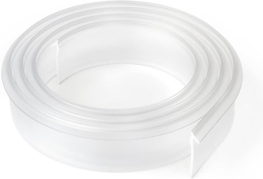 Framed Shower Door Sweep, 36" Shower Door Bottom Seal for Swing Doors | Angled Gray Swing Door T Seal Sweep with Drip Rail, Shower Bottom Door Sweep Replacement