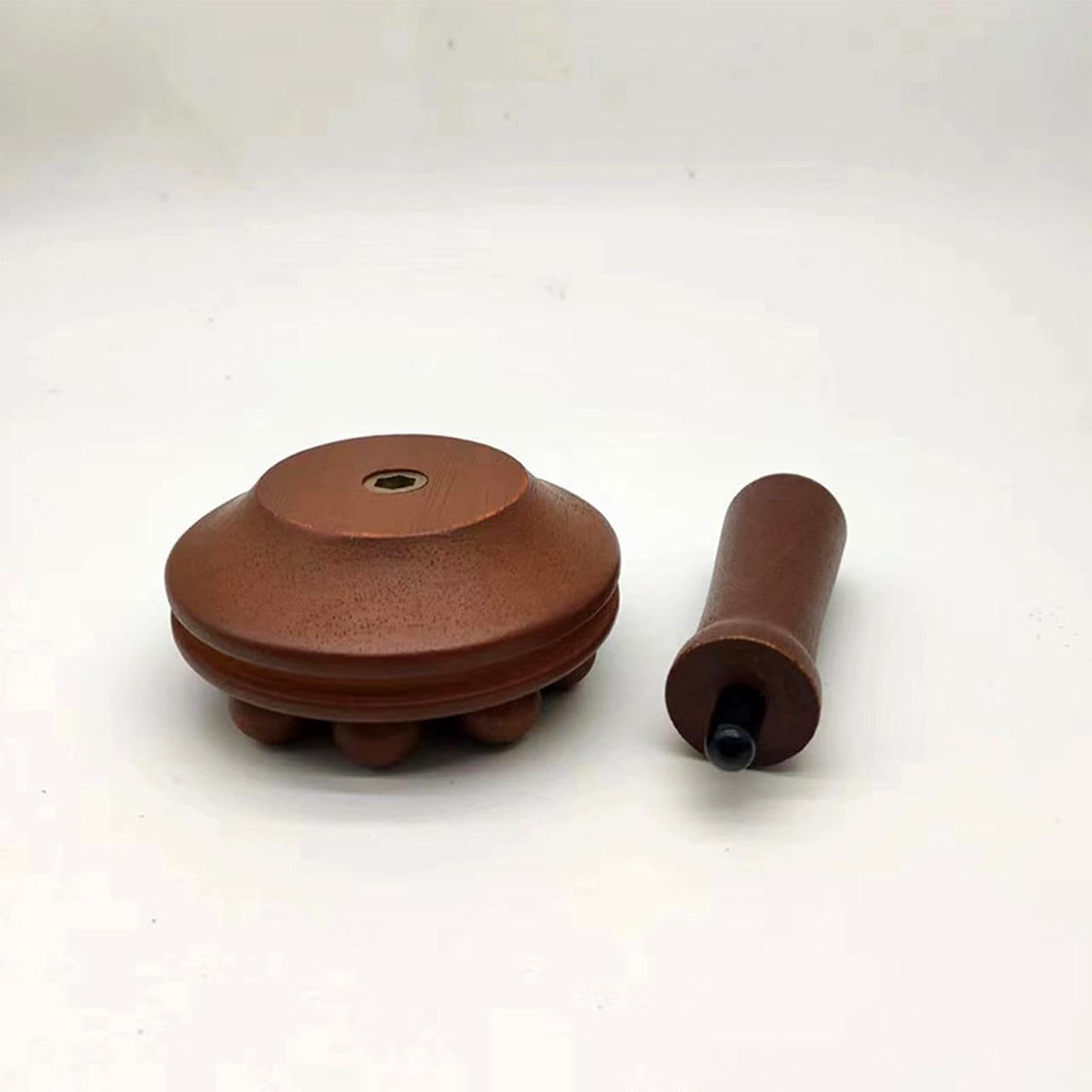 Wooden Massage Tool Set with Handheld Massage Roller, Wooden Meridian Massage Sticks, Mushroom Massage Tool and Finger Massage Rings | Manual Body Massage Kit | 6 Piece Set