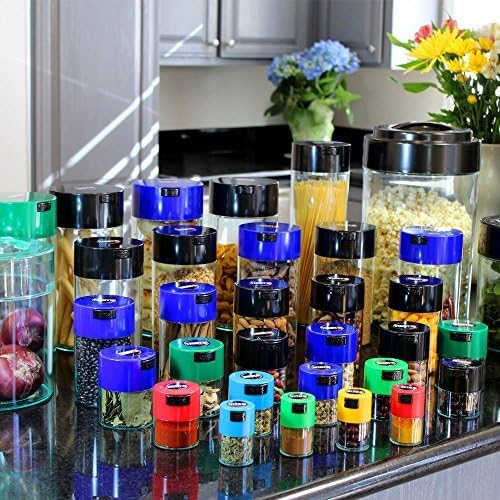 Minivac - 10g to 30 grams Airtight Multi-Use Vacuum Seal Portable Storage Container for Dry Goods, Food, and Herbs - Green Clear