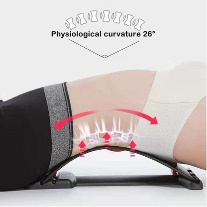 Back Magic Multi-Level Back Stretching Device，Back Alignment Device,Lumbar Stretcher Spinal, Lower and Upper Muscle Pain Relief(Black)
