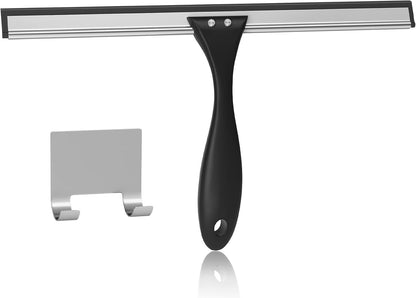 AmazerBath Squeegee for Shower Glass Door, All-Purpose Squeegee with Hook for Shower Doors, Windows, Mirrors, Tiles and Car Glass, 10 Inches