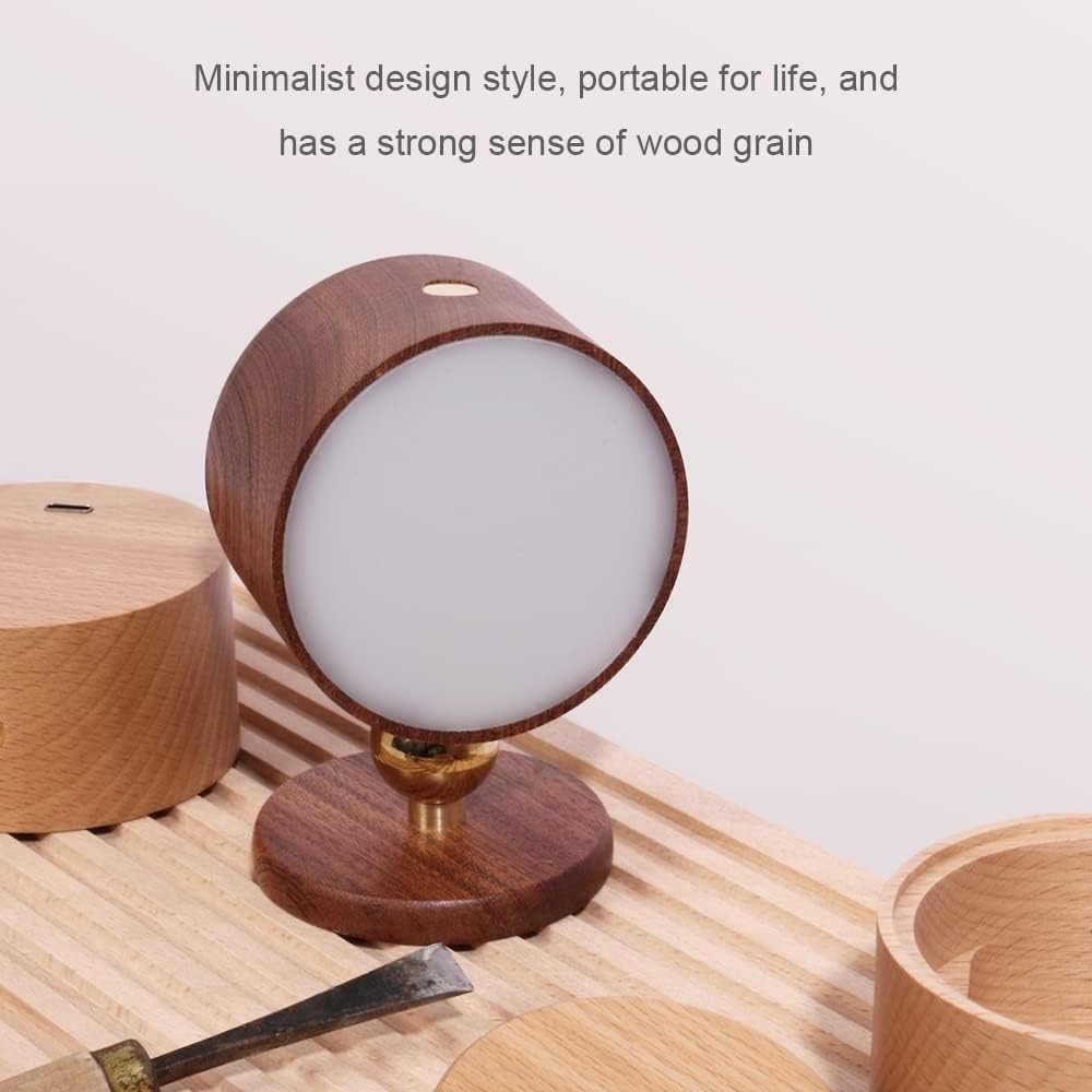 Wood Wall Sconce Cordless,Magnetic Wall Mounted(Sapele)