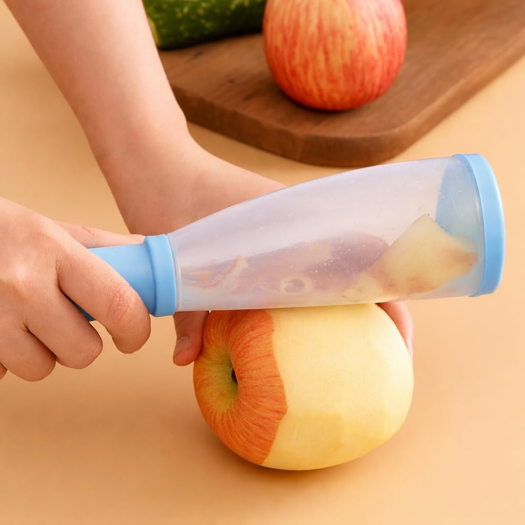 Nature+ Vegetable Peeler Fruit Peeler with Container, Stainless Steel Blade, Non-Slip Handle, Kitchen Kiwi Peeler for Apple, Potato