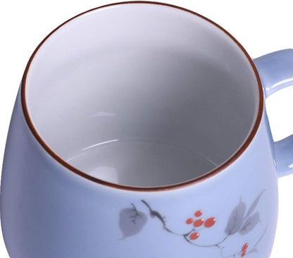 ZooBoo Porcelain Tea Mug With Infuser Lid 12oz Loose Leaf Tea Cup | Gift Box Packaging Makes This Tea Cup An Ideal Choice For Tea Lovers, Home, Office Use