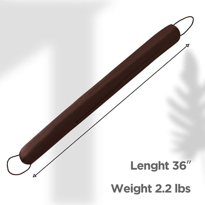 Resistant Door Draft Stopper, Removable Washable Cover, 36", Black | Weighted Gap Filler, Blocks Hot and Cold Air, All-Season Seal