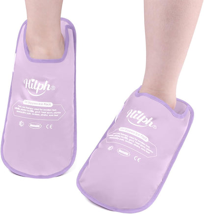 Hilph Foot Ice Pack Slippers, 1 Pair Ice Pack for Feet & Toes Pain Relief | Reusable Hot Cold Therapy for Plantar Fasciitis, Gout, Bunions, Neuropathy Relief, Surgery Recovery, HSA Eligible FSA, Blue
