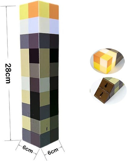 Light-up Wall Torch Lamp with 3 Lighting Levels, Hand Held & Wall Mountable Table Lamps, USB Rechargeable Night Light, Costume Cosplay Bedside Lamp for Home/Office Decor