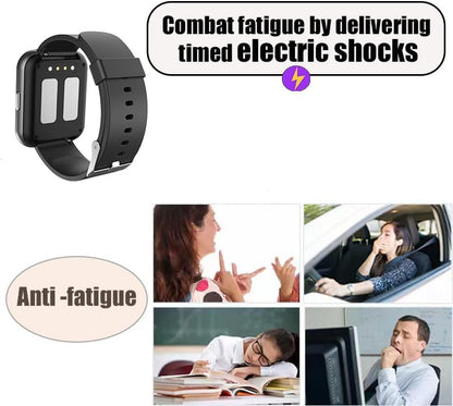 Electric Shock Alarm Clock for Heavy Sleepers | Wearable Silent Strong Zap Alarm Clock | Shock Pulse for Self-Discipline and Combat Fatigue | With 1.69 Touch Screen