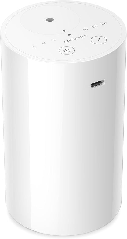 Airversa AN8 Waterless Essential Oil Diffuser Starter Kit, Black