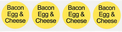 Yellow with Black Carnitas Circle Dot Adhesive Stickers, 1 Inch Round Labels, 500 Total Stickers