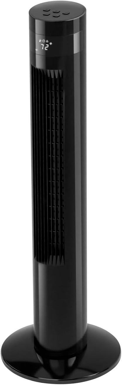 Antarctic Star Tower Fan 85°Oscillating Fan Quiet Cooling 12H Timer Remote Control Bladeless Electric 3 Speeds Wind 3 Modes, 42INCH, PINK