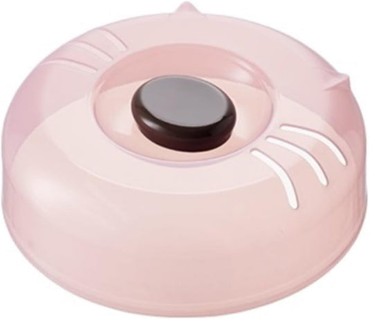 Microwave Splatter Cover with Enlarge Perforated Steam Vents Microwave Cover Space-Saving, Microwave Plate Cover for Pot Plate Bowl(Pink)