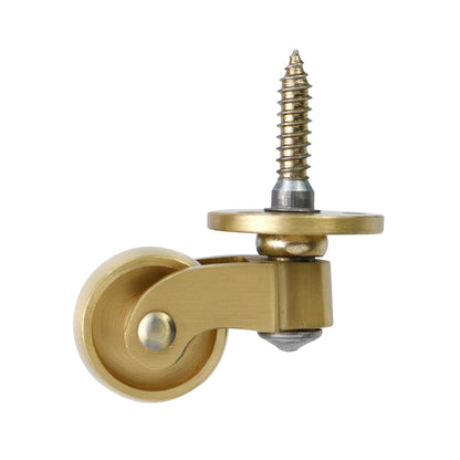 Semetall 4PCS Swivel Caster Wheels Square Cup Furniture Castors (Bronze) | 150kg Load Capacity, with Screws for Piano Feet, Sofa, Table, 1.02 Inch (26mm) Wheels