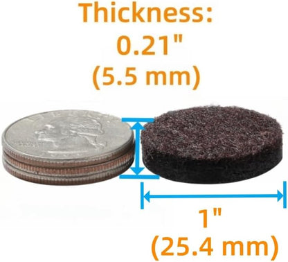 Felt Pads Small 3/8" Felt Pads for Cabinet Doors Bumpers, Cabinet Cushion Dots Felt Cabinet Door Stops, Self Adhesive Thick Bumper Pads to Protect Surfaces -Anti Scratch 234 Pcs Round Brown