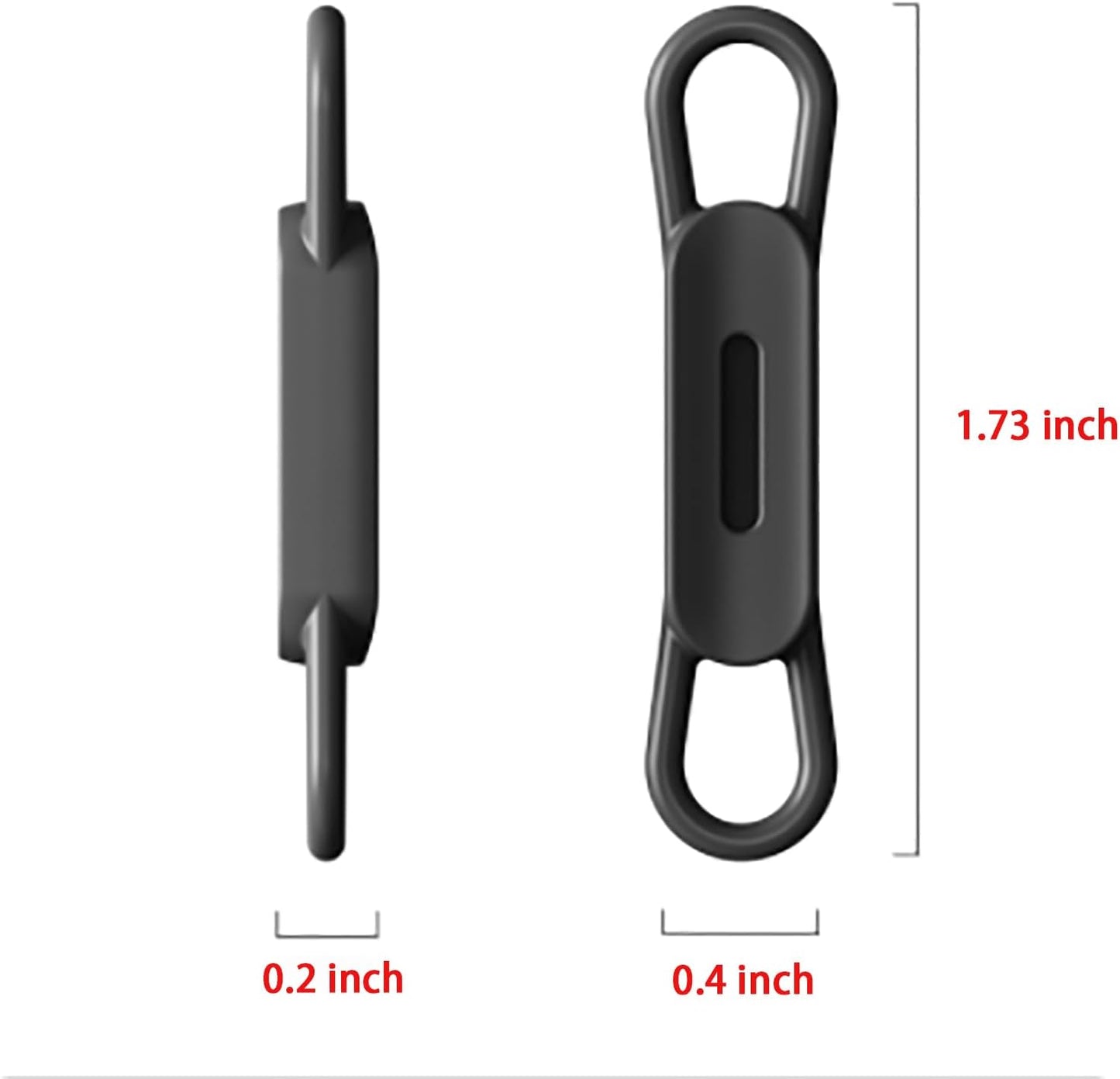 Magnetic Pencil Holder, Silicone Pen Holder for Refrigerator, Black, 4 Pack