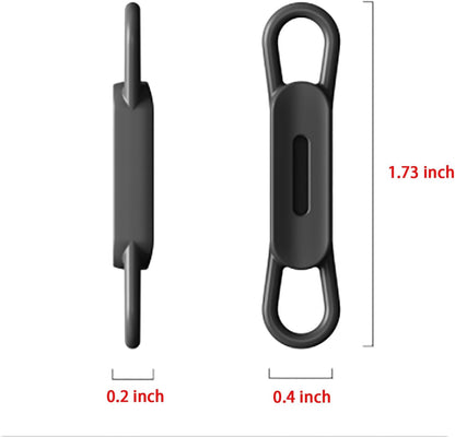 Magnetic Pencil Holder, Silicone Pen Holder for Refrigerator, Black, 4 Pack