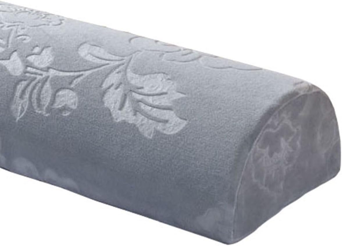 Half Moon Bolster Pillow for Legs, Knees, Lower Back and Head, Lumbar Support Pillow for Bed, Sleeping | Semi Roll for Ankle and Foot Comfort - Machine Washable Cover(@10,42x18x10cm/16.5x7x4in)