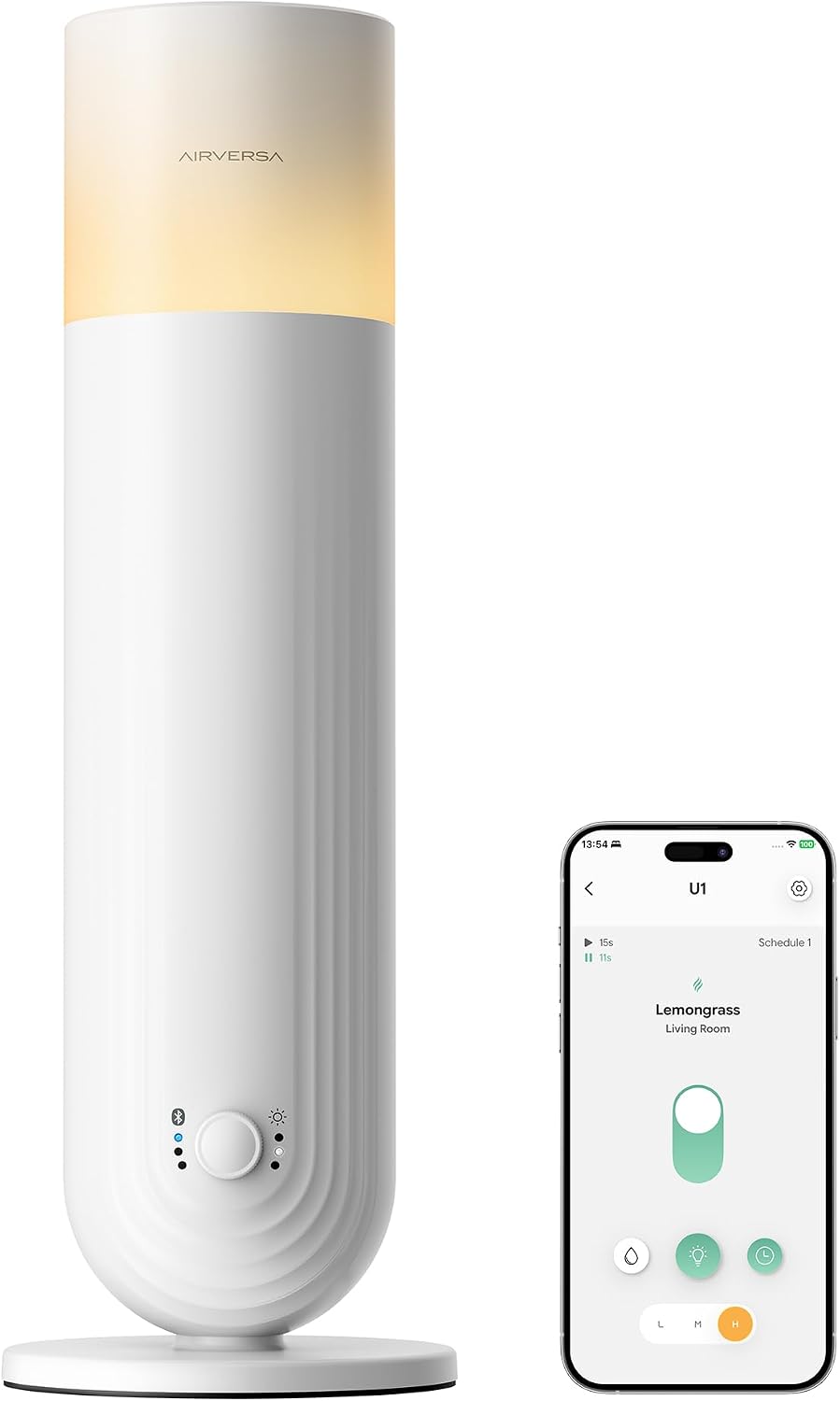 Airversa U1 Smart Hotel Waterless Diffuser with 100mL Oils Kit, Black