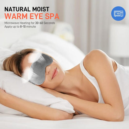 Weighted Eye Pillow for Yoga, Moist Heat Mask for Dry Eyes(Pink)