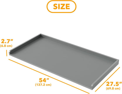 SpaceAid Washer Dryer Countertop, Laundry Wood Shelf Topper with Edge, 54" Width x 27.5" Depth Cover Guard Organizer for Washer and Dryer Laundry Hamper Counter Storage Organization (Black)