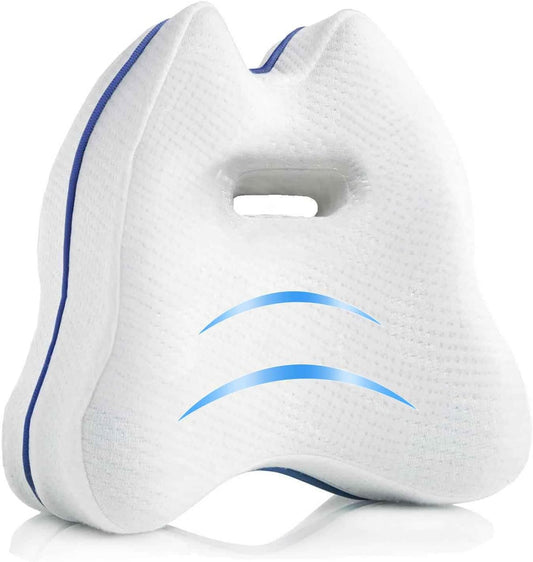 Tiwwie Knee Pillow Leg Pillow for Side Sleepers Foam Support Pillow for Sleeping for Back Pain,Memory Foam Cushion Pregnancy Pillow Leg Positioner Pillows for Side Sleeping