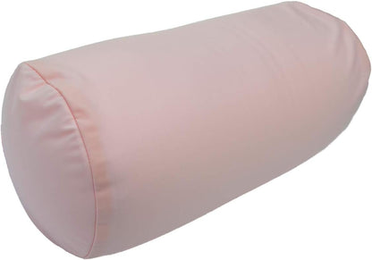 Squishy Deluxe Tube Microbead Bolster Pillow with Stay-Cool Fill & Silky Removable Cover, Flexible, Head, Neck & Back Support for Home & Away, Carrying Case, 13 x 6 inches, Grey