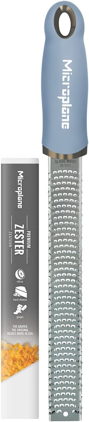 Premium Classic Series Zester - Lipstick Pink | Lemon Zester tool, Hard Cheese & Vegetable Grater | For Citrus, Parmesan Cheese, Garlic, Ginger, Nutmeg | Fine Stainless Steel Blade, Made in USA