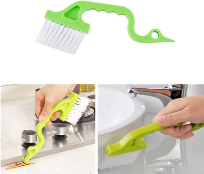 3Pcs Hand-held Groove Gap Cleaning Tools Door Window Track Kitchen Cleaning Brushes, for Window Air Conditioning Kitchen Cleaning （Random Color）