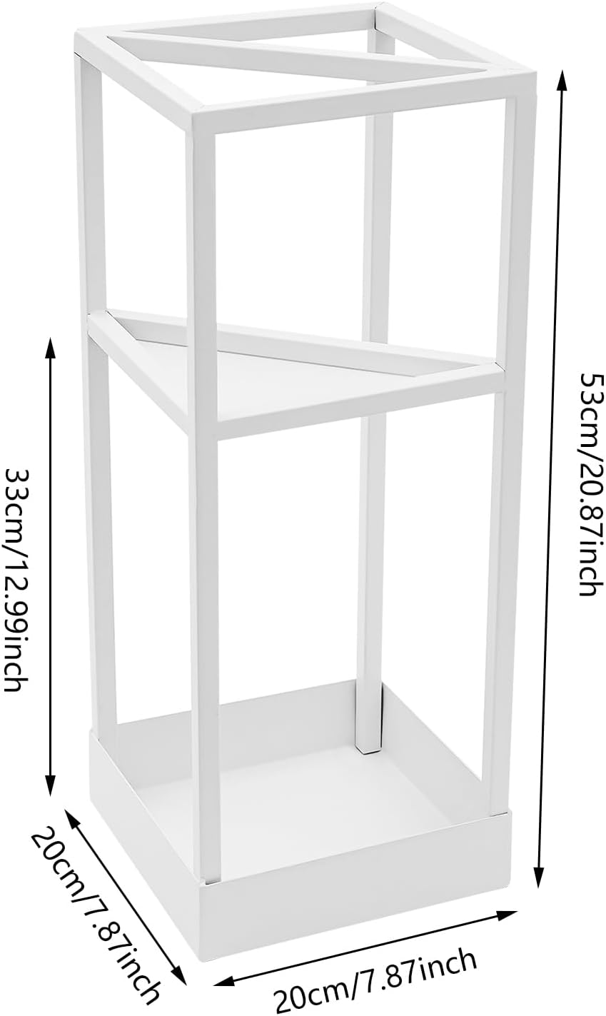 Umbrella Stand Indoor, 20.87 Inch Freestanding Metal Umbrella Holder with Bottom Drip Tray, Modern Entryway Umbrella Rack, Compact Umbrella Storage Rack for Lobby, Front Hall, Corridor (Golden)