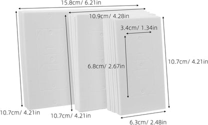 20pcs Electrical Outlet Foam Gasket Insulation Pads with Thermal Protection and Noise Reduction, Easy Installation Eva Material Fits Single, Dual, and Triple Slots for Residential
