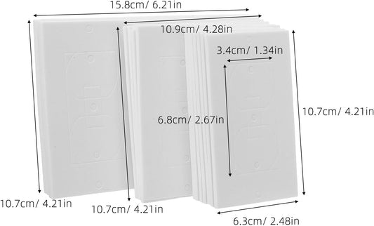 Hemobllo 20pcs Foam Gaskets for Outlets with Self-adhesive Back and Thermal Protection, Electrical Outlet Cover Insulation Pads for Residential and Office Use, Easy Installation Socket