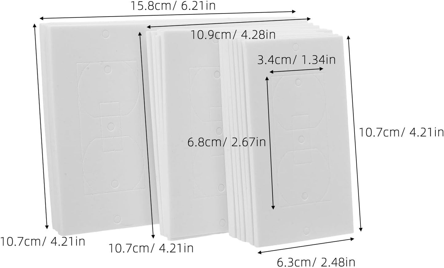 POPETPOP 20pcs Thermal Protection Insulation Pad for Electrical Outlets with Self-adhesive Eva Foam, Noise Reduction and Easy Installation, Suitable for Office and Residential Wall Socket