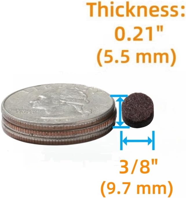 Felt Pads Small 3/8" Felt Pads for Cabinet Doors Bumpers, Cabinet Cushion Dots Felt Cabinet Door Stops, Self Adhesive Thick Bumper Pads to Protect Surfaces -Anti Scratch 234 Pcs Round Brown