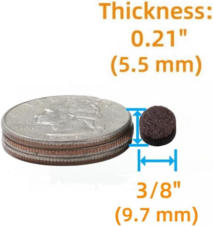 Felt Pads Small 3/8" Felt Pads for Cabinet Doors Bumpers, Cabinet Cushion Dots Felt Cabinet Door Stops, Self Adhesive Thick Bumper Pads to Protect Surfaces -Anti Scratch 234 Pcs Round Brown