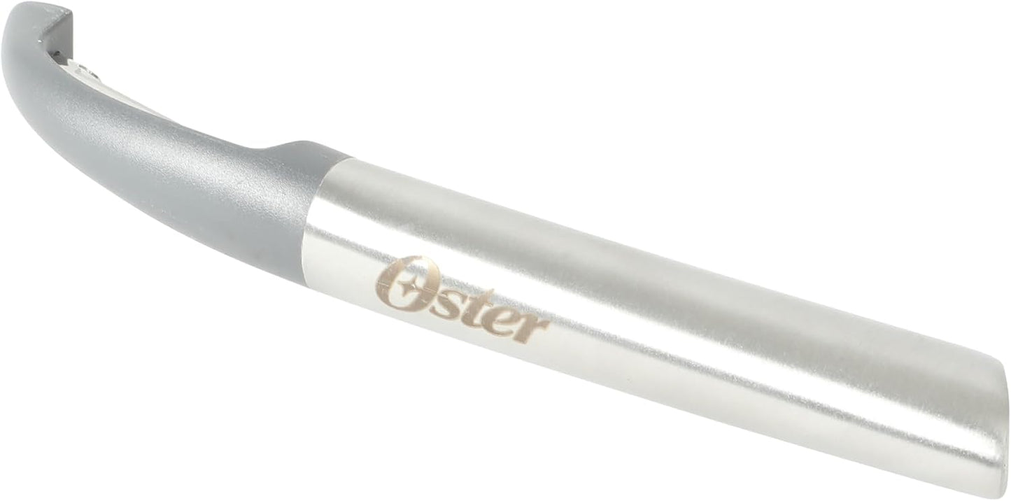Oster Chadswyck 8” Can Opener, Stainless Steel Manual Can Opener with Soft Grip Handles, Smooth Edge Cutting, Dishwasher Safe