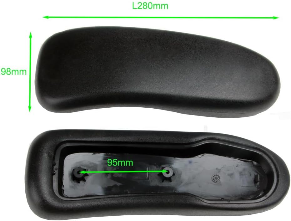 MingYi.office Vinyl Arm Pads Caps for Herman Miller Classic Aeron Chair Graphite Black