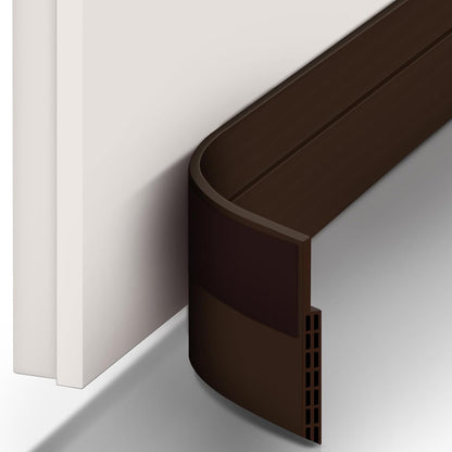 Ohuhu Door Draft Stopper, 1" Wide Adhesive Weather Stripping Seal, 39" | self-adhesive silicone, for interior exterior doors, 3-layer soundproof, save energy, blocks drafts, noise, light, dust, bugs