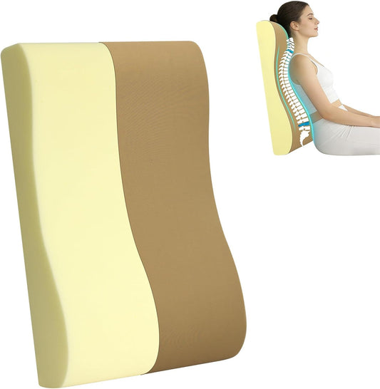 2-in-1 Neck Pillow Lumbar Support Pillow for Recliner Couch& Glider Chair - High Resilient Foam Ergonomic Back Support for High-Back Rocking Chairs, Glider Rocker Replacement Cushions Navy S