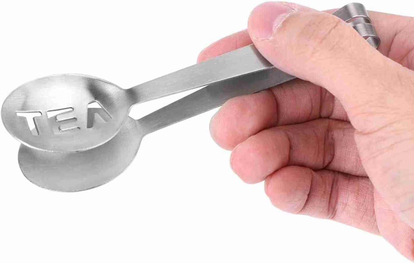 1 Pcs Stainless Steel Tea Bag Tongs, Round Tea Bag Squeezer, Tongs Strainer Gripper Picker, Herb Grip, for Gripping Ice Cubes, for Kitchen