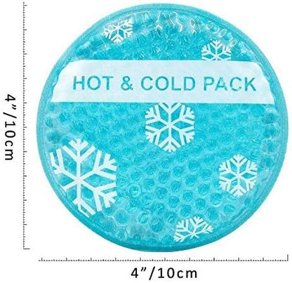 OLESILK Small Round Gel Beads Ice Packs with Cloth Backing, 6 Packs
