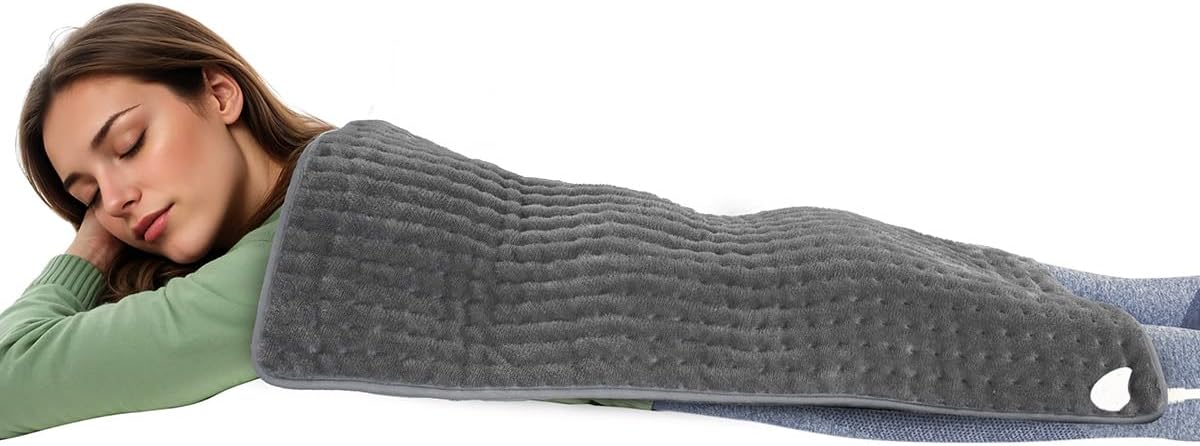 CooCoCo FSA Eligible HSA Hip Heating Pad for Hip and Sciatica Pain Relief | Heated hip brace, 6 heat levels, 4 timers, adjustable wearable fit, soft plush lining for hip, thigh, buttock and lower back