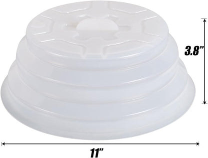 Collapsible Silicone Microwave Plate Cover Splatter Guard | Dishwasher Safe & BPA Free, 11”, Blue
