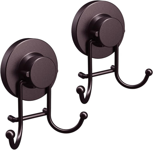 HOME SO Suction Cup Hooks for Shower & Bathroom Towel Holder 1-Pack Chrome | Waterproof Rustproof Multipurpose Organizer Hook for Hanging Loofah Robe Coat Bath Accessories on Tile Glass Door Mirror