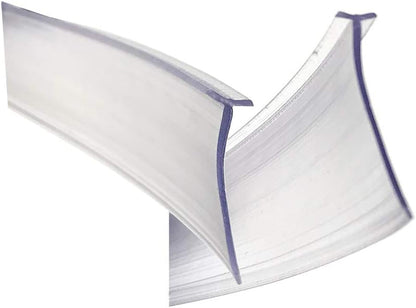 Gordon Glass® Clear Tapered Shower Door Bottom Seal and Sweep T Type - 36 in Long, Height - Tapered from 7/8" to 1/2"
