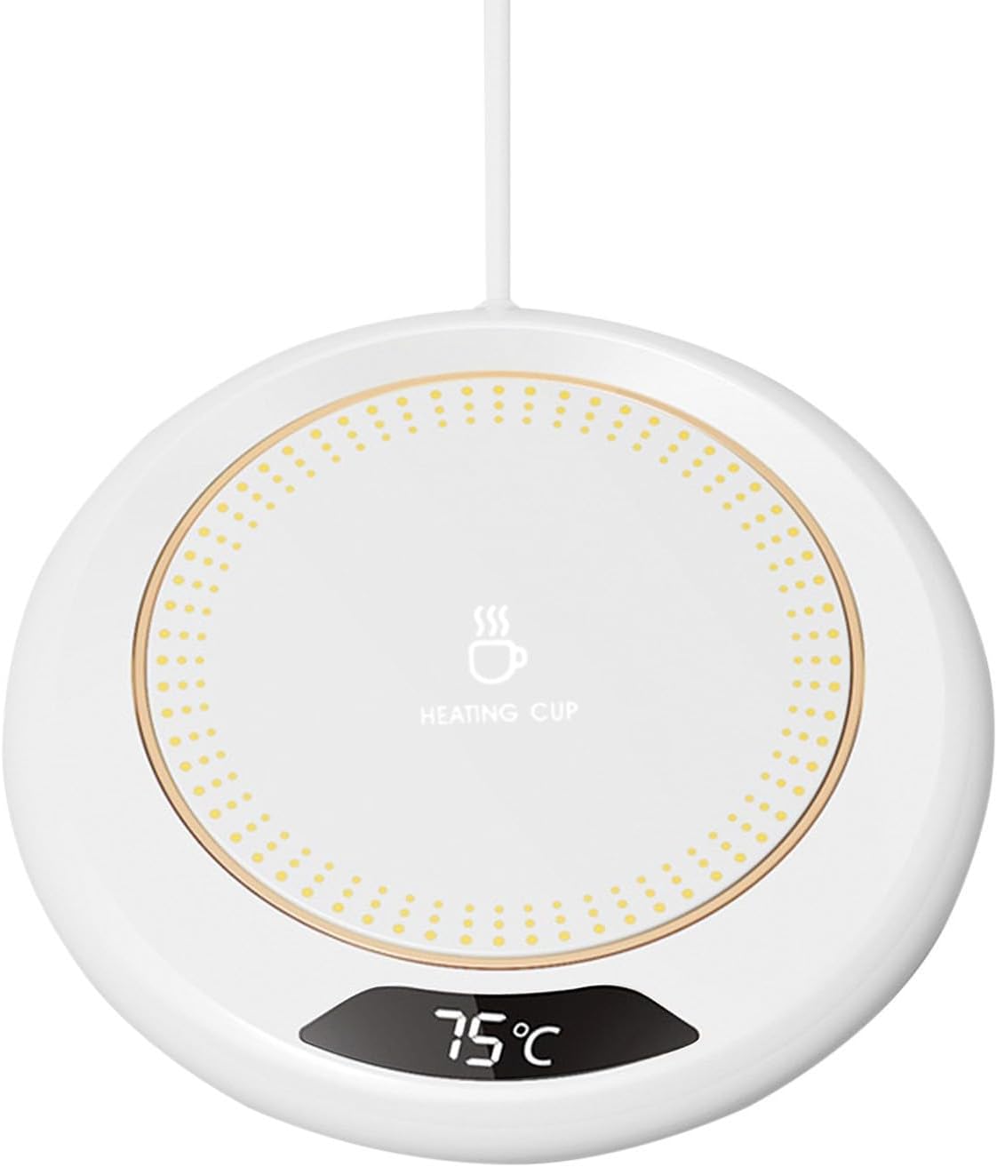 Coffee Warmer for Desk Auto Shut Off, Smart Coffee Mug Warmer with 3 Temp Modes, 1-8h Timer, Electric Coffee Cup Warmer for Desk, USB Mug Warmer for Desk, Coffee Warmer Plate for All Cups (White)