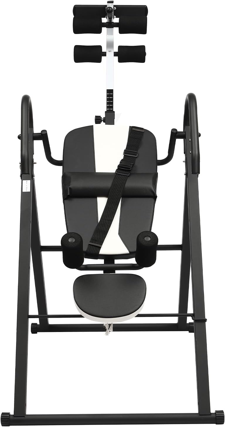 Inversion Table for Back Pain Relief, 330.7lbs Capacity Heavy Duty Inversion Teeter Table with Adjustable Safety Belt & Headrest, Home Back Stretcher Decompression Equipment
