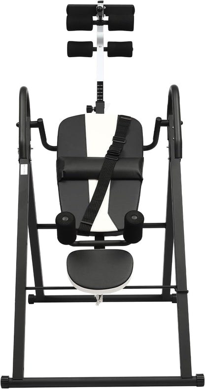 Inversion Table for Back Pain Relief, 330.7lbs Capacity Heavy Duty Inversion Teeter Table with Adjustable Safety Belt & Headrest, Home Back Stretcher Decompression Equipment