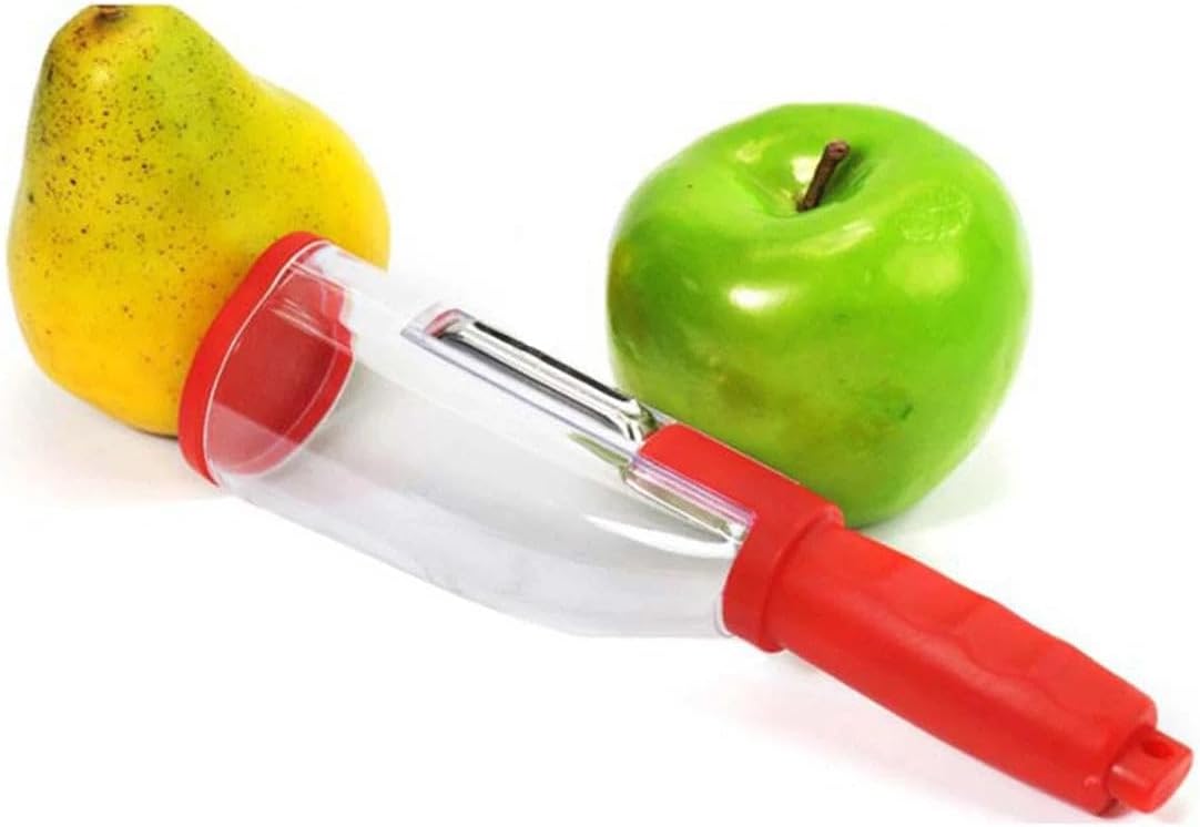 Bonano 2 Pieces set of Peeler with container Stainless steel blade,Both fruits and vegetables are suitable., 9*5*2